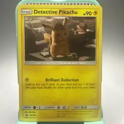 Detective Pikachu SM194 Sun Moon Black Star Promo Holo Rare Pokemon TCG Card LP - Image 1