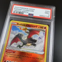 PSA 9 Radiant Charizard 020/159 Crown Zenith Holo Graded Pokemon Card - Image 2