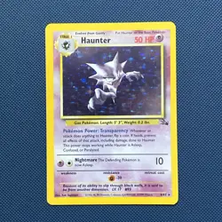 Haunter 6/62 Fossil Unlimited Rare Holo Pokemon Card WOTC | Pokemon Vintage LP - Image 1