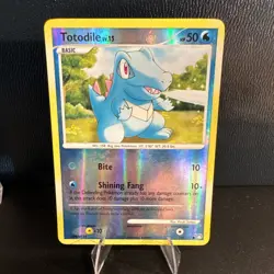 Totodile 106/123 Mysterious Treasures Reverse Holo Pokemon Card LP Condition - Image 1
