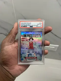 PSA 10 Luffy P-055 ONE PIECE Card College Basketball US Voyage Promo English - Image 1