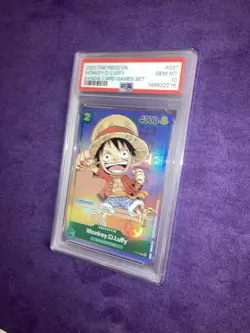 One Piece Monkey D Luffy 2023 Promo P-037 Bandai Card Games Set PSA 10 Gem Mint - Image 4