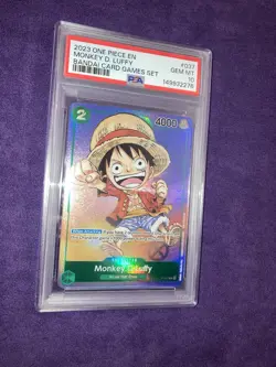One Piece Monkey D Luffy 2023 Promo P-037 Bandai Card Games Set PSA 10 Gem Mint - Image 5