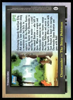 Pokemon Cards EP11 Charmander - The Stray Pokemon HOLO Topps Series 2 NM - Image 2