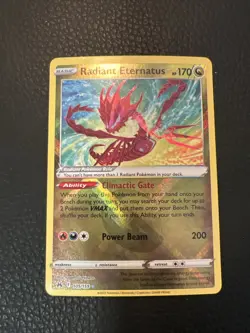 * Radiant Eternatus 105/159 SWSH Crown Zenith Holo Ultra Rare Pokemon Card NM - Image 1