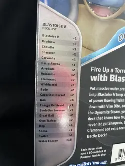 2021 Pokemon Trading Cards Blastoise V Battle Deck - Image 4