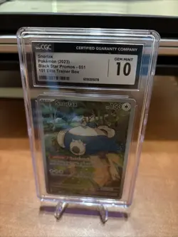 Pokemon Snorlax 151 Black Star Promo Card SV Scarlet & Violet CGC Gem Mint 10 - Image 1