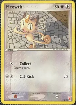 Meowth 4/12 EX Trainer Kit 2: Plusle & Minun Regular - Pokemon Card - Image 1