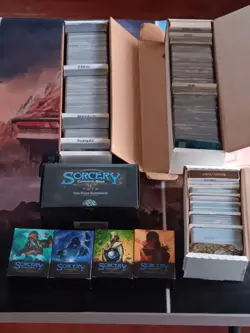 Sorcery Contested Realm TCG card lot Beta Arthurian Legends playmat - Image 1