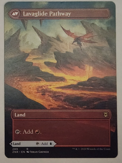 Riverglide Lavaglide Pathway BORDERLESS MTG ZNR 289 Rare Land Izzet NM Pick - Image 2
