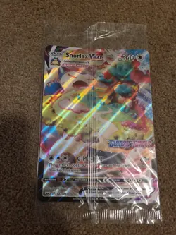 Snorlax VMAX JUMBO Card 142/202 Stamped Gamestop Promo Pokemon Sword & Shield - Image 1