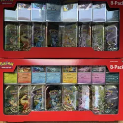 Pokemon Prismatic Evolutions 8 Mini-Tins with Promo Cards Costco 2-Pack IN HAND! - Image 3