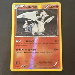 Reshiram 26/114 Reverse Holo Rare Black & White Base Set Pokemon Card MP 2011 - Image 1