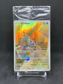 Mimikyu SVP 075 Paldean Fates ETB Black Star Promo Sealed Pokemon TCG Card - Image 1