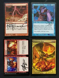 MTG Magic the Gathering x4 Lot Signed Cards Moeller Rk Post Briclot - Image 1