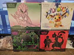 Pokemon Cards Lott Of 4 ETBS!! 3 Pokemon Center And 1 Regular!!! - Image 1