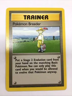 Pokemon TCG Breeder Trainer Base Set, Unlimited Rare Card 76/102 LP - Image 1