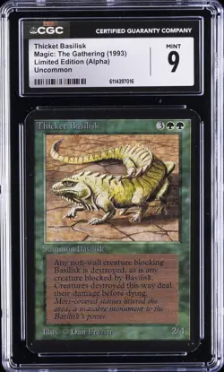 1993 MAGIC: THE GATHERING LIMITED EDITION (ALPHA) THICKET BASILISK CGC 9 - Image 1