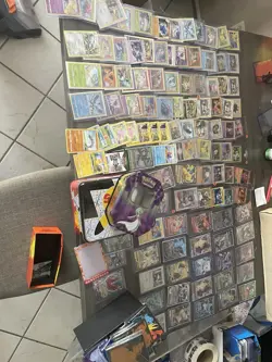 Pokemon Card Lot- 100+ Total Cards-Halos sleeves EVERYTHING IN PHOTOS -Clearance - Image 1