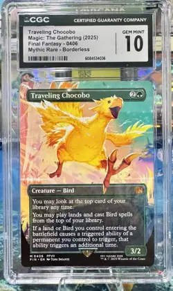Magic (MTG) Final Fantasy - Traveling Chocobo - Borderless - 0406 Mythic Rare - Image 1