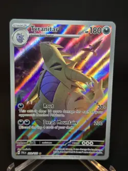 Pokemon TCG Tyranitar 222/193 Paldea Evolved Illustration Rare Holo NM - Image 1