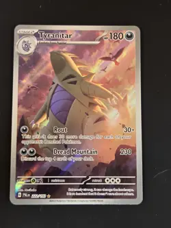 Pokemon TCG Tyranitar 222/193 Paldea Evolved Illustration Rare Holo NM - Image 3