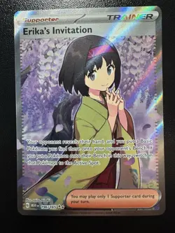 Pokemon TCG Erika's Invitation Full Art Holo Ultra Rare 196/165 151 2023 - Image 1