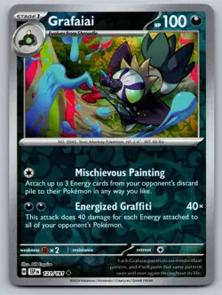 Grafaiai 121/191 Uncommon Surging Sparks Pokemon Reverse Holo Near Mint - Image 1