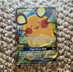 Pokemon Dedenne GX Alternate Art Promo Holo 195A/214 160HP English 2019 - Image 1
