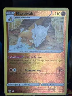 Marowak 070/163 Rare Battle Styles Pokemon Reverse Holo Near Mint - Image 1
