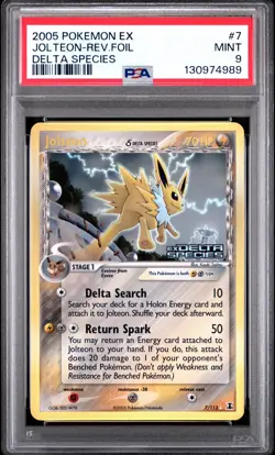 2005 Pokemon EX Delta Species #7 Jolteon Reverse Foil PSA 9 *NEW CERT* - Image 2