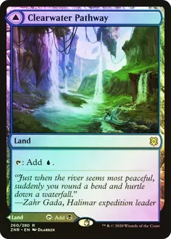 MTG - Clearwater Pathway / Murkwater Pathway - Foil - ZNR - Magic the Gathering - Image 1