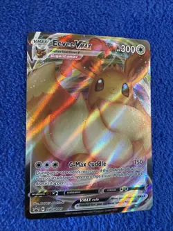 Pokemon Card TCG Eevee VMAX SWSH087 Black Star Promo Full Art Holo Rare NM - Image 2