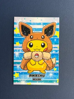 Eeveelutions Pikachu Poncho Set 1 - Card Database Attacks 2 - Heart Holo - Image 2