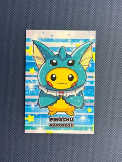 Eeveelutions Pikachu Poncho Set 1 - Card Database Attacks 2 - Heart Holo - Image 4