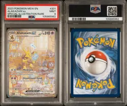PSA 9 Pokemon TCG Alakazam EX Scarlet & Violet 151 Holo Card 201/165 Mint - Image 3