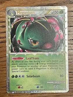 Meganium (Prime) HGSS08 HGSS Holographic Pokemon Card - Image 1