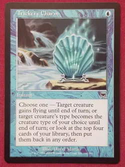 Magic The Gathering ONSLAUGHT TRICKERY CHARM blue card MTG - Image 1