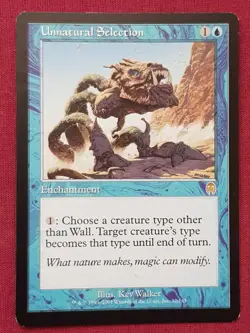 Magic The Gathering APOCALYPSE UNNATURAL SELECTION blue card MTG - Image 1