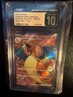 2023 Pokemon Japanese Card 151 #185/165 Charizard Ex Holo CGC 10 Pristine - Image 1