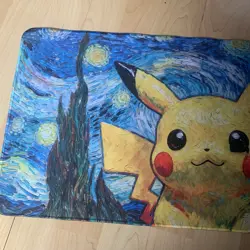 Starry Night Pikachu Rubber Playmat Play Mat Tcg Trading Card Game Pokemon - Image 2