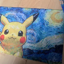 Starry Night Pikachu Rubber Playmat Play Mat Tcg Trading Card Game Pokemon - Image 3