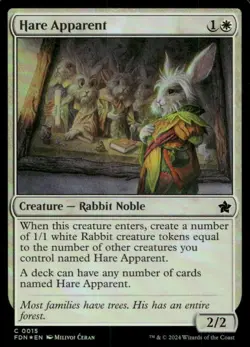 Hare Apparent 15 Common Foundations Magic: The Gathering Near Mint - Image 1