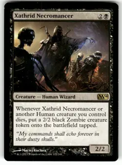 Xathrid Necromancer 123 Rare Magic 2014 (M14) Magic: The Gathering Near Mint - Image 1