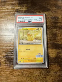 Pokemon Pikachu 214 Scarlet & Violet Promo Illustration Contest PSA 9 SVP Mint - Image 1