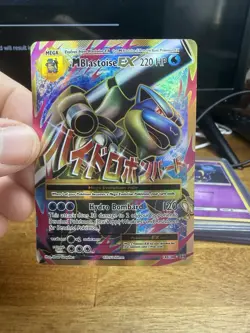 Pokemon TCG M Blastoise EX Full Art Holo Ultra Rare Card 102/108 Evolutions - Image 1