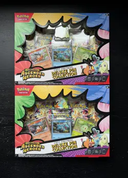 Pokemon TCG Ascended Heroes First Partners Deluxe Pin Collection X2 - In Hand - Image 1