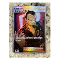 Pokemon Giovanni's Exile: Hidden Fates Ultra Rare Holo 67/68 Trainer 2019 - Image 1