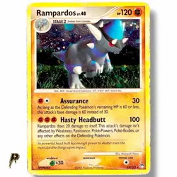 2007 Pokemon Mysterious Treasures Rampardos 33/123 Holo HP/MP - Image 1