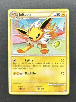 Pokemon TCG Jolteon HGSS Undaunted 28/90 Regular LP - Image 1